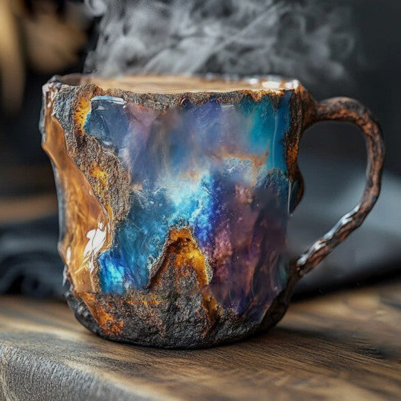 Handmade Mineral Crystal Coffee Mugs – Insulated, Microwave Safe, 350–450 ml
