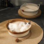 Handwoven Cotton Rope Cat Bed – CozyNest