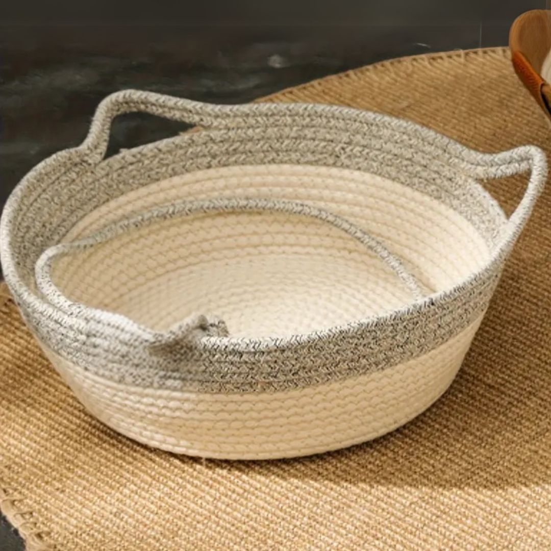 Handwoven Cotton Rope Cat Bed – CozyNest