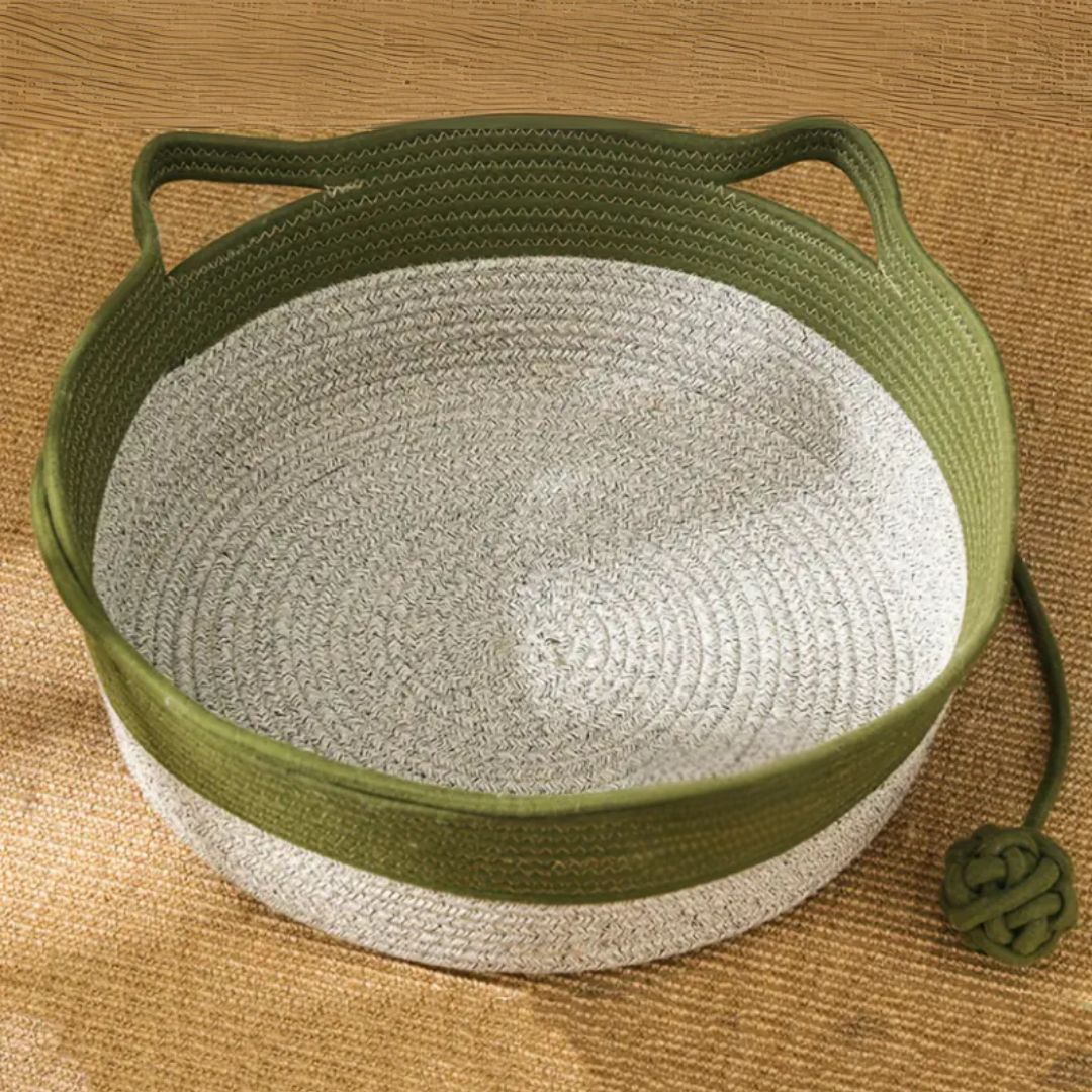 Handwoven Cotton Rope Cat Bed – CozyNest