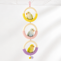 Hanging Rope-Wrapped Wooden Ring Chew and Perch Bird Toy