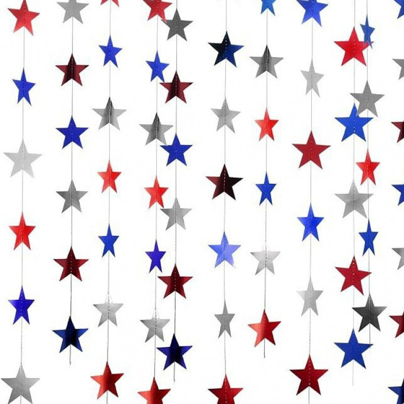 Hanging Star Garlands – Metallic Paper Party Decoration & Photo Backdrop