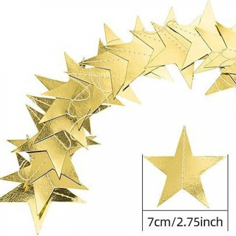Hanging Star Garlands – Metallic Paper Party Decoration & Photo Backdrop