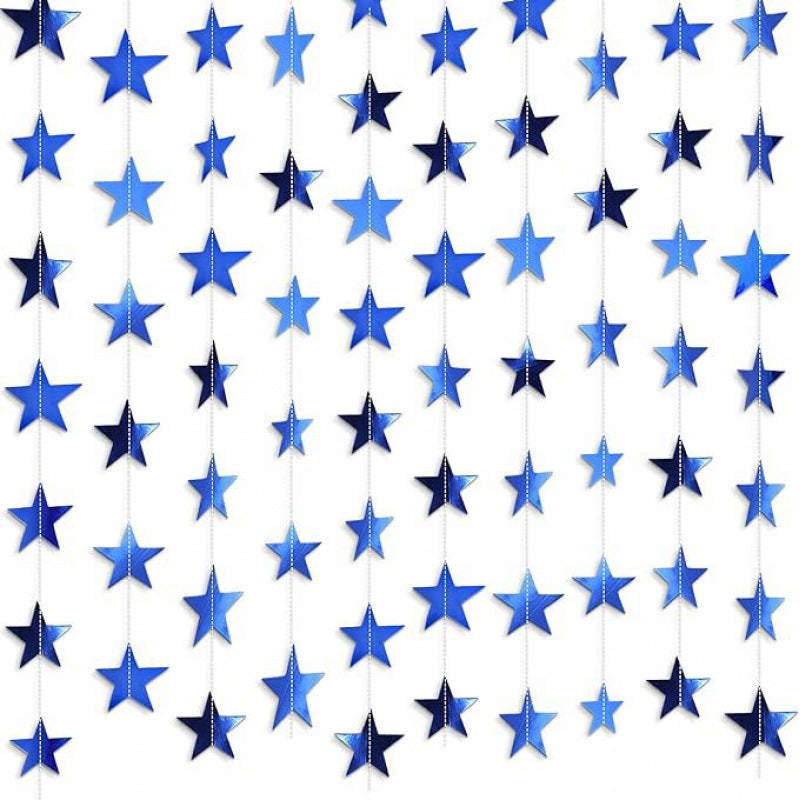 Hanging Star Garlands – Metallic Paper Party Decoration & Photo Backdrop