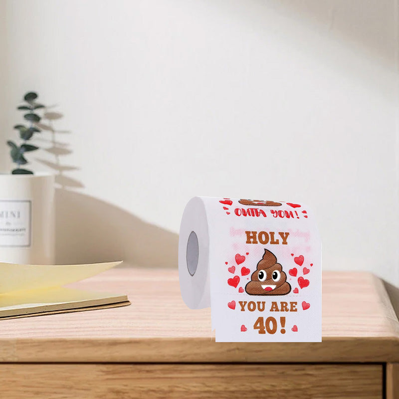 Happy Birthday Poop Printed Toilet Roll
