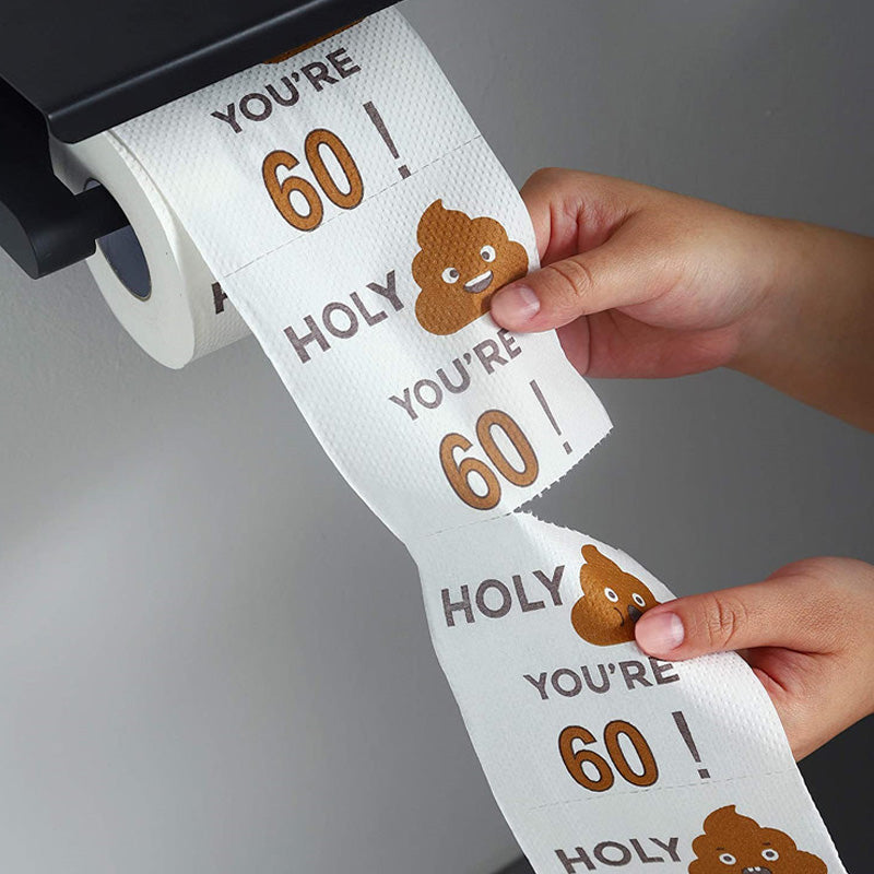 Happy Birthday Poop Printed Toilet Roll