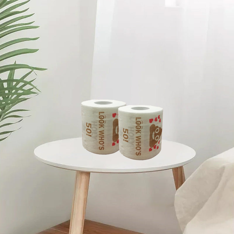 Happy Birthday Poop Printed Toilet Roll