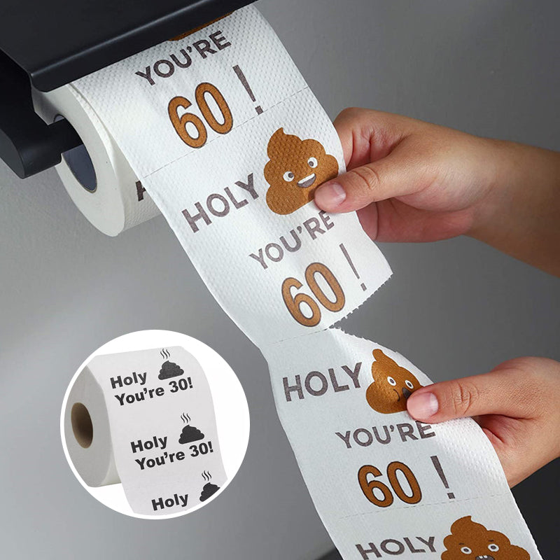 Happy Birthday Poop Printed Toilet Roll