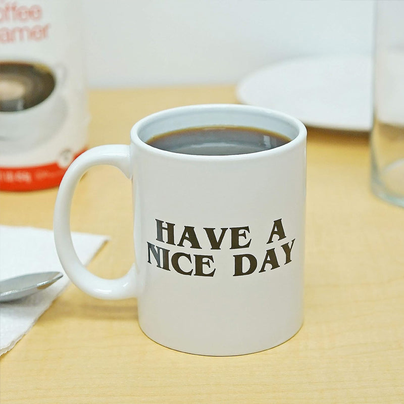 Have a Nice Day Coffee Mug with Middle Finger – Funny Novelty Gift