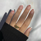 Heart-Adorned French Tip Press-On Nails
