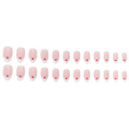 Heart-Adorned French Tip Press-On Nails