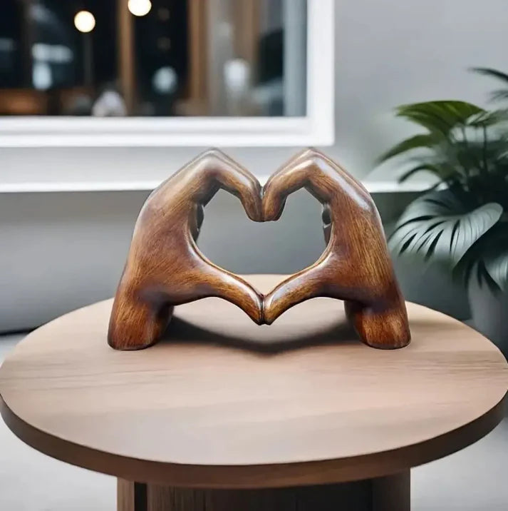 Heart Hands Ornament | Two-Piece Sculpture Forming a Heart