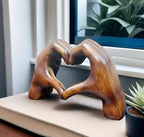 Heart Hands Ornament | Two-Piece Sculpture Forming a Heart