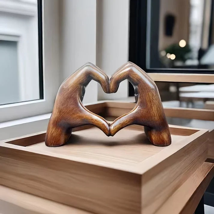 Heart Hands Ornament | Two-Piece Sculpture Forming a Heart