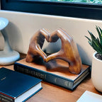 Heart Hands Ornament | Two-Piece Sculpture Forming a Heart