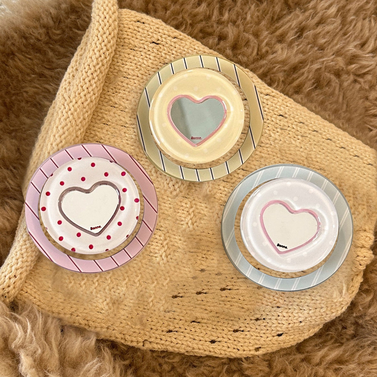 Heart-Shaped Coaster with Playful Design