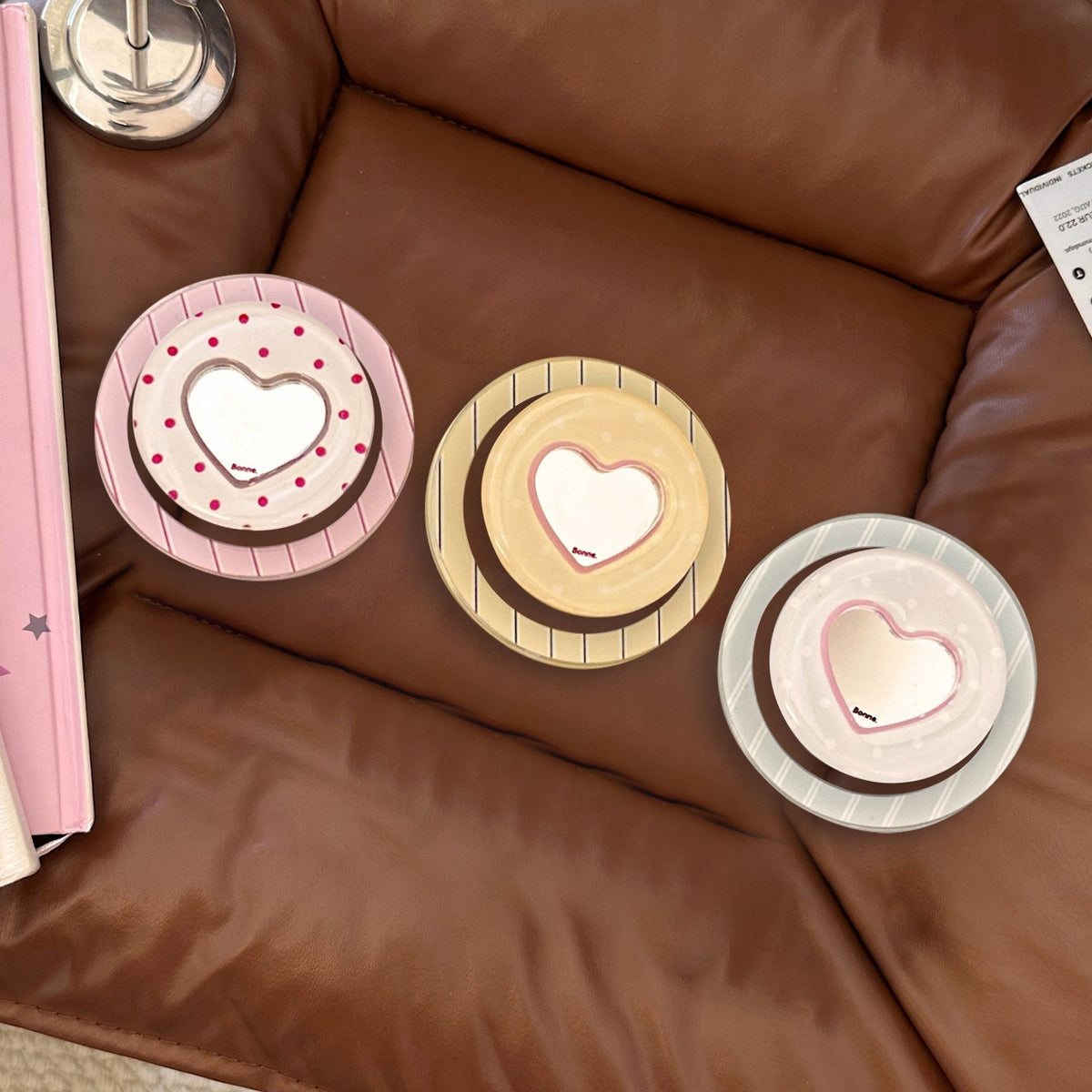 Heart-Shaped Coaster with Playful Design