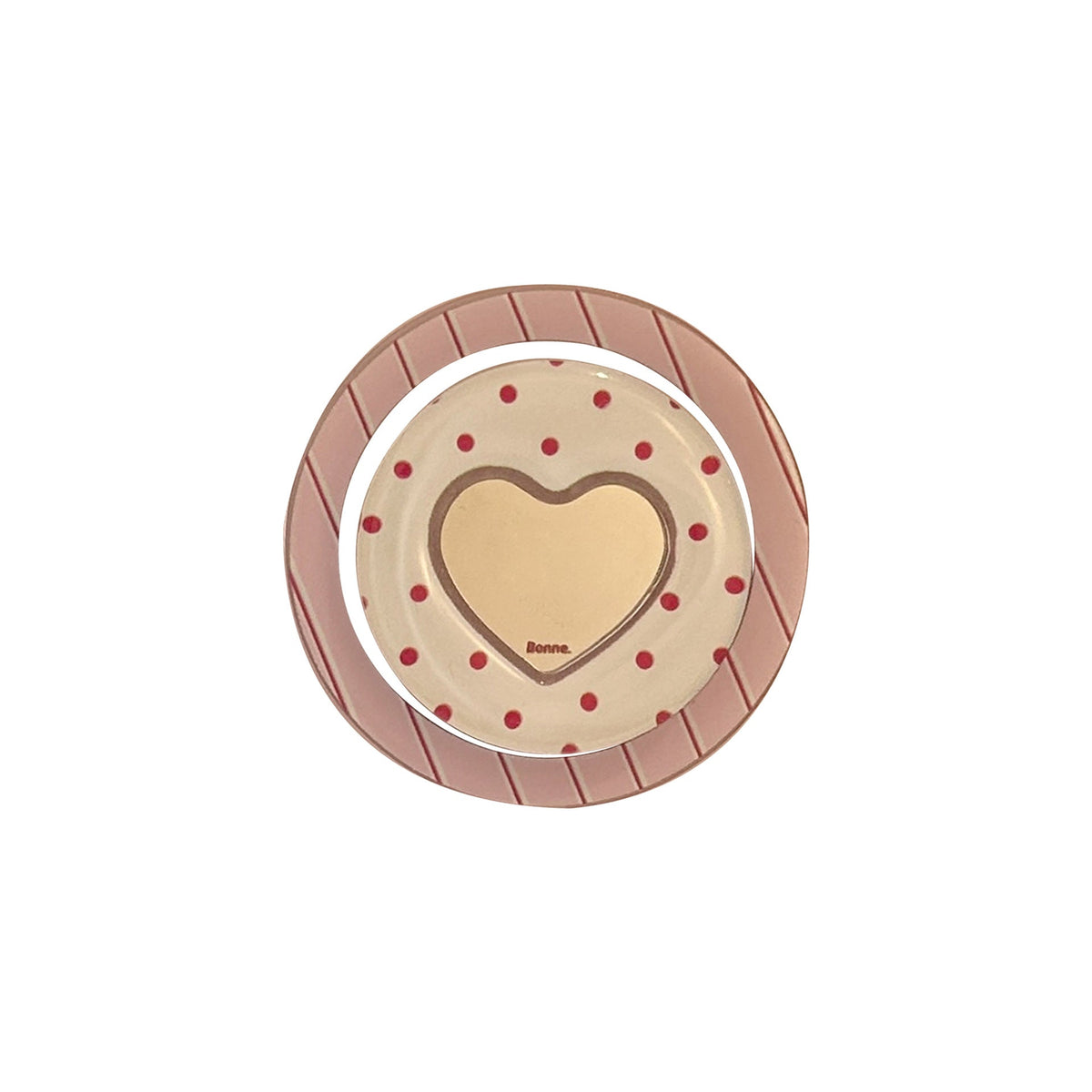 Heart-Shaped Coaster with Playful Design
