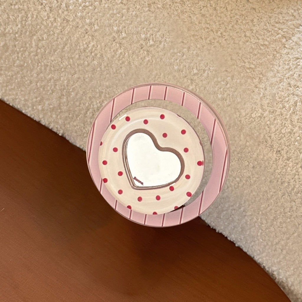 Heart-Shaped Coaster with Playful Design