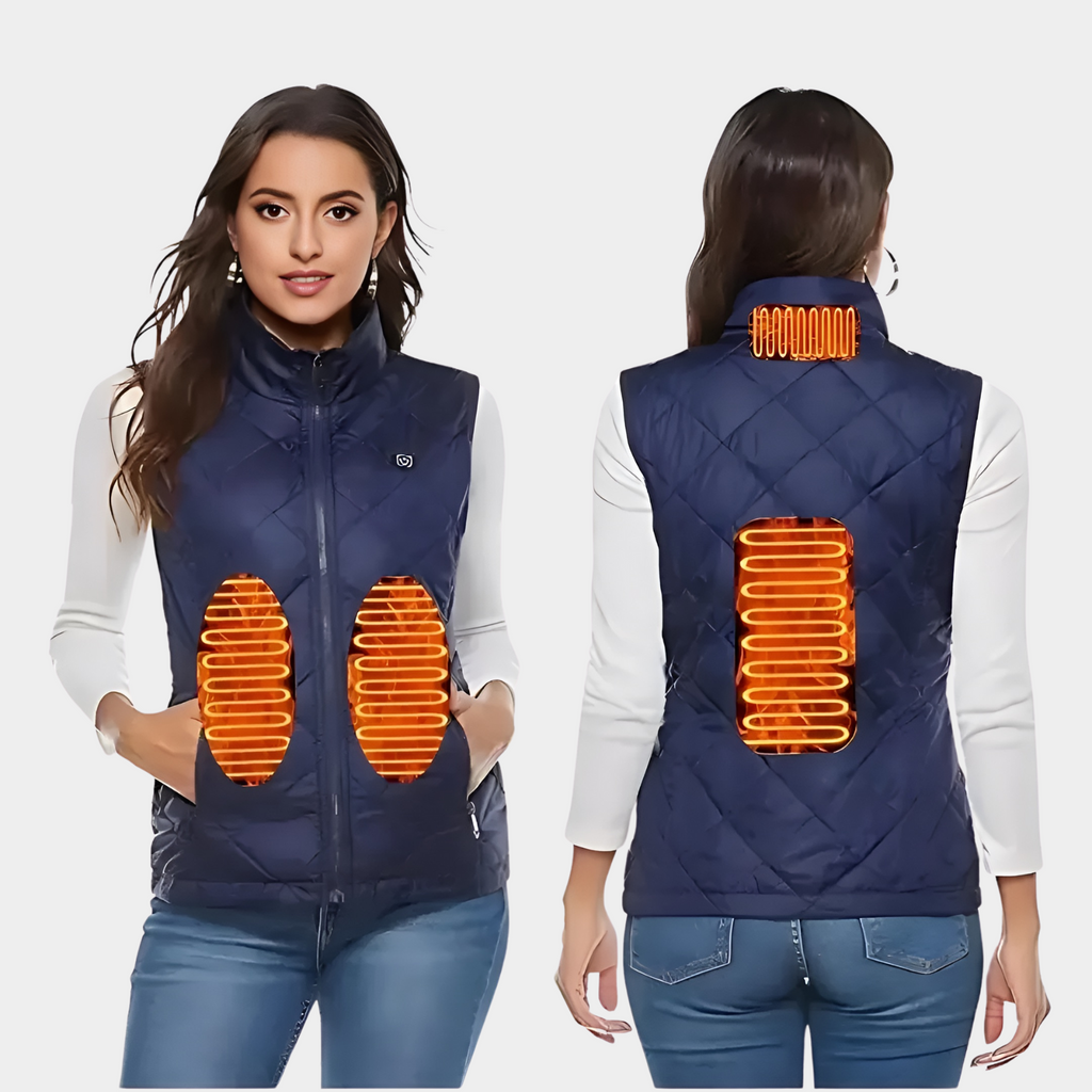 Boneroshop | Heated vest for women with dual control and 9 heating zones – comfort and warmth for every season