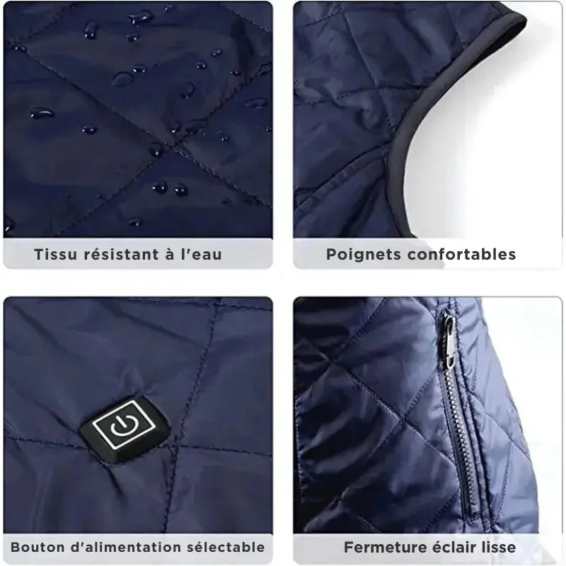 Boneroshop | Heated vest for women with dual control and 9 heating zones – comfort and warmth for every season