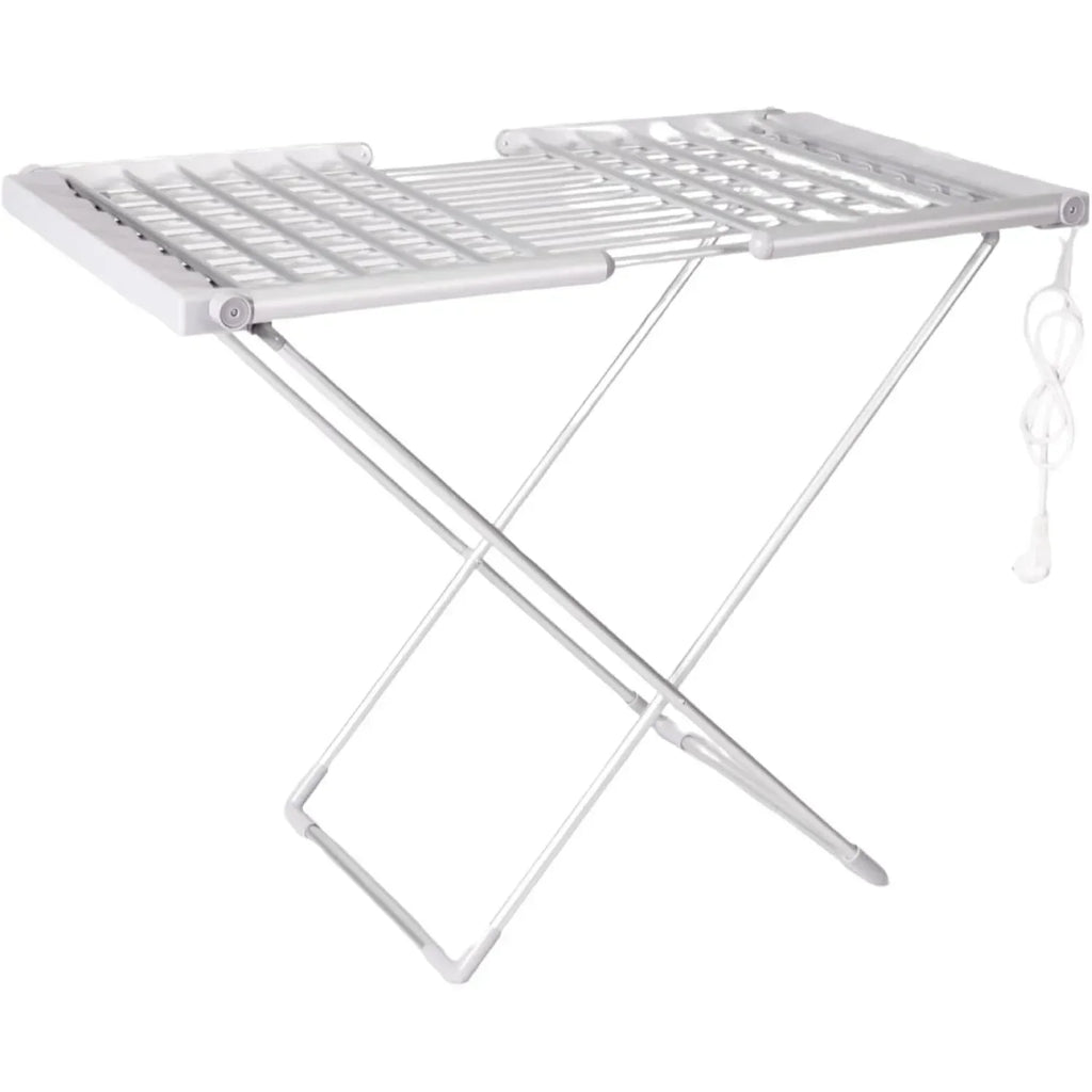 Heated Clothes Drying Rack Portable Electric Foldable Airer with Folding Wings