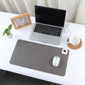 Heated Desk Pad with Adjustable Temperature Control and Stitched Linen Surface Office