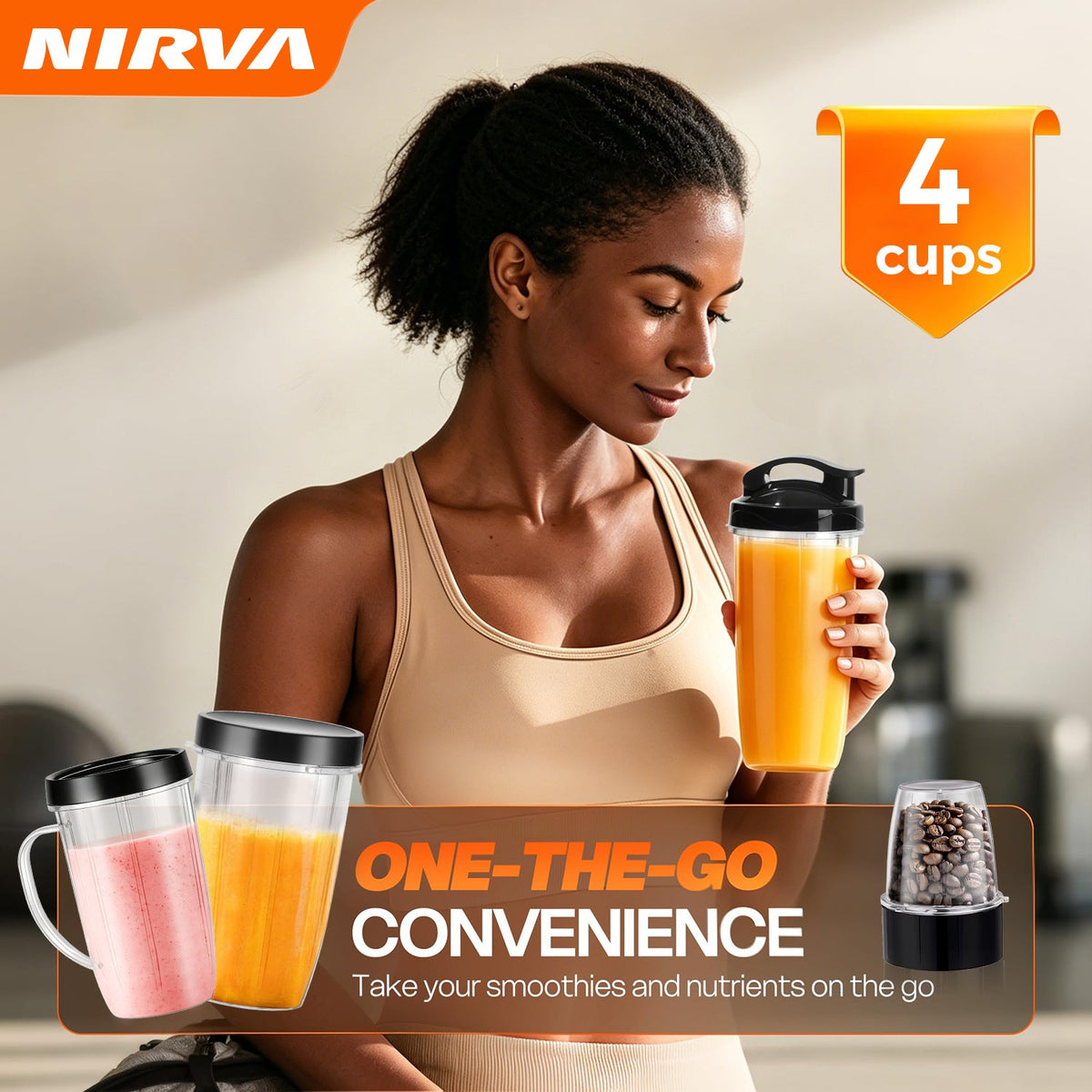 High-Power Multi-Functional Electric Blender with Chopper and Juicing Attachments