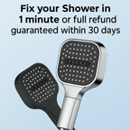 High-Pressure Shower Head with Turbo Boost Technology and Filtration