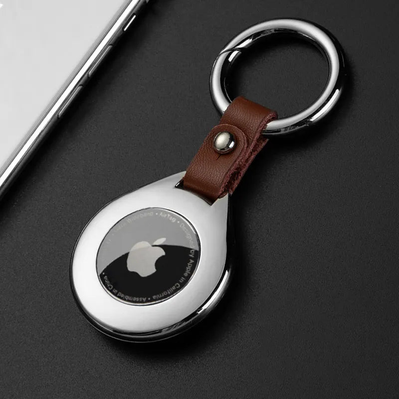 Boneroshop | High-Quality Leather Metal Pendant Protective Case for Apple Airtags