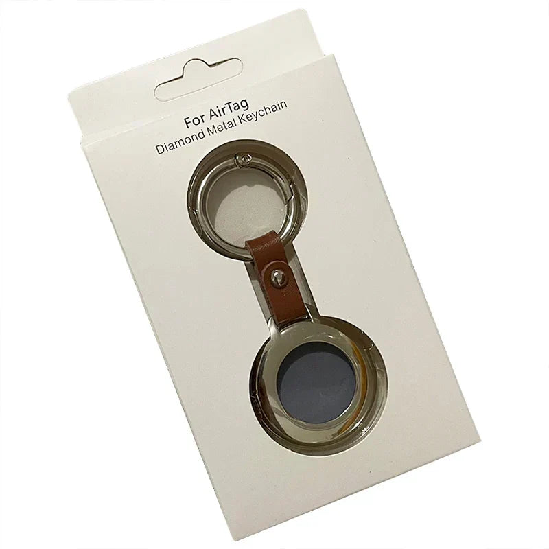 Boneroshop | High-Quality Leather Metal Pendant Protective Case for Apple Airtags