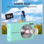 High-Resolution Kids' Digital Camera – 1080P HD, 44MP with 16X Zoom