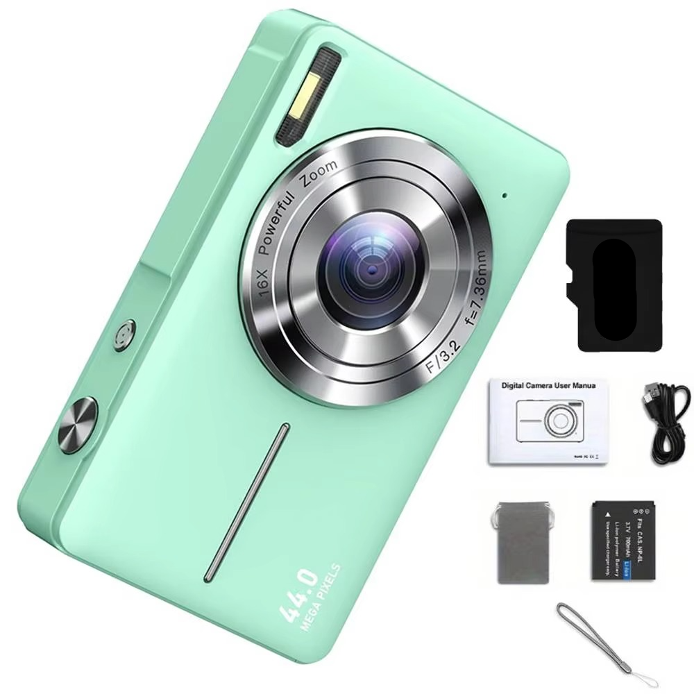 High-Resolution Kids' Digital Camera – 1080P HD, 44MP with 16X Zoom