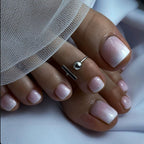Holographic glitter false toenail set