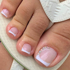 Holographic glitter false toenail set
