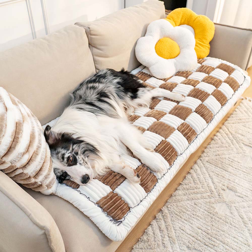 HOMECUDDLE Blanket – Soft Chenille Pet Blanket with Style & Furniture Protection