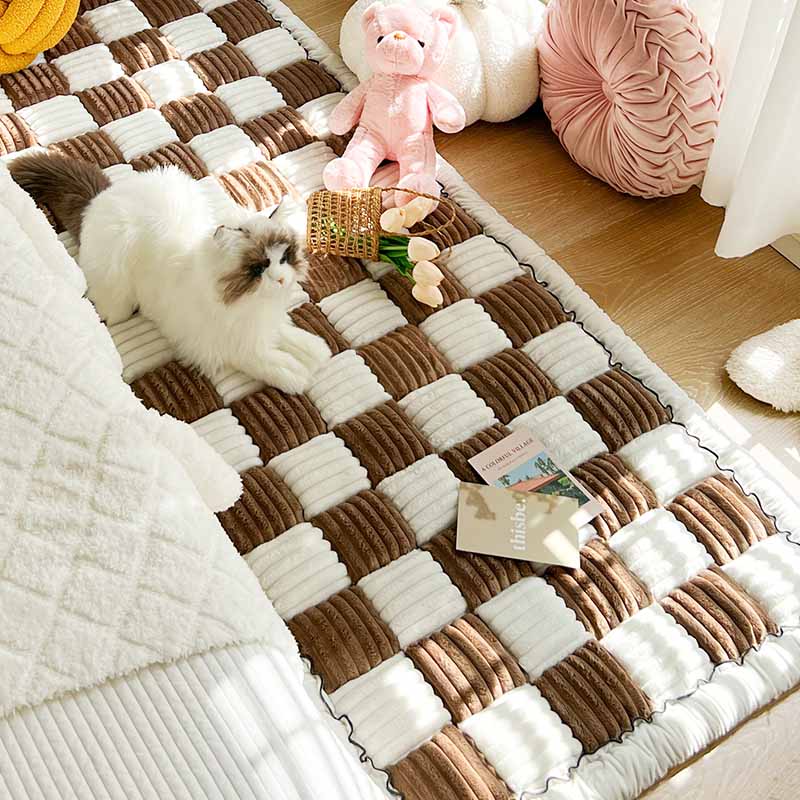 HOMECUDDLE Blanket – Soft Chenille Pet Blanket with Style & Furniture Protection