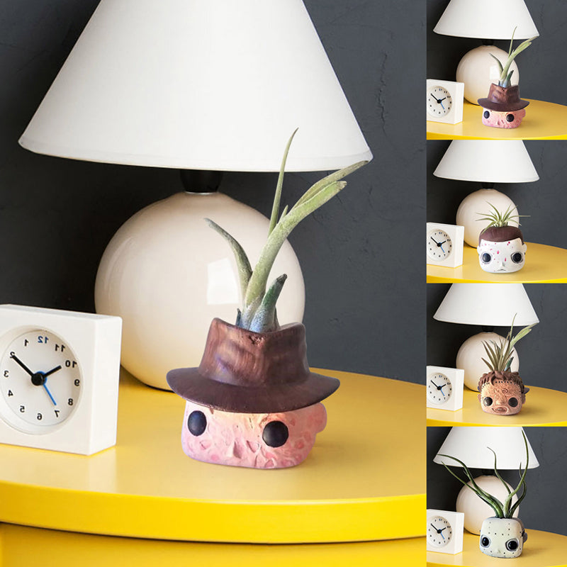 Horror Movie Mini Planter – Spooky Face Plant Pot Gift