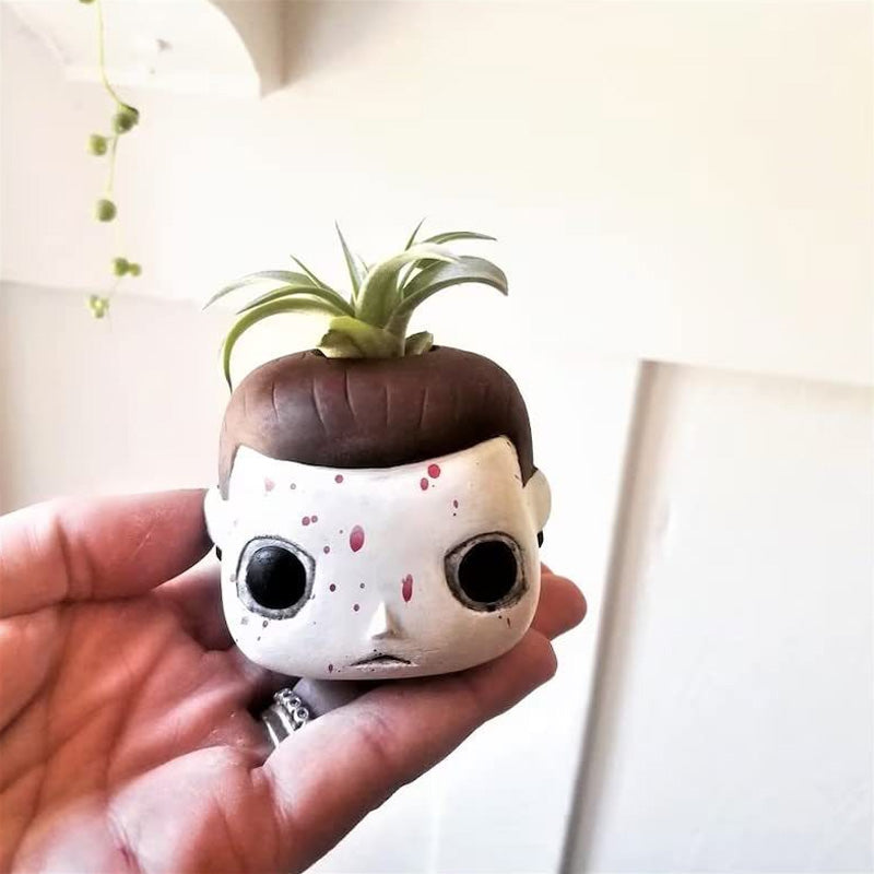 Horror Movie Mini Planter – Spooky Face Plant Pot Gift