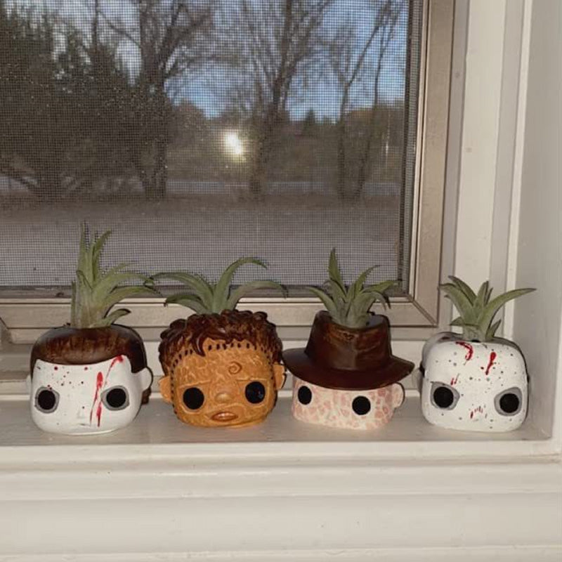 Horror Movie Mini Planter – Spooky Face Plant Pot Gift