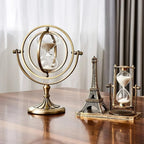 Hourglass Sand Timer | Pivoting Ring Frame & Footed Pedestal