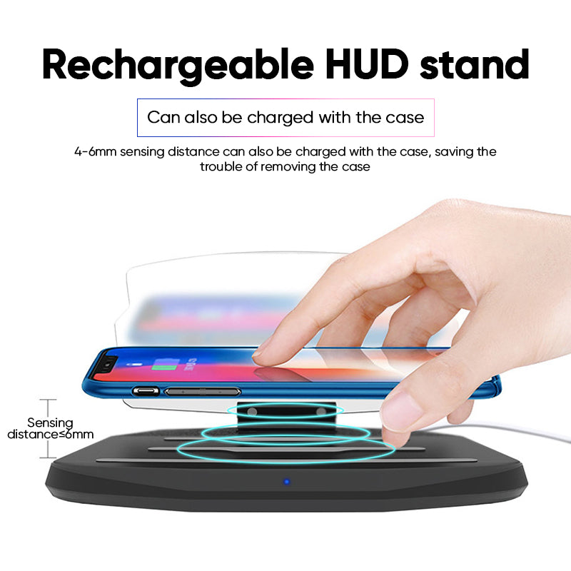 HUD Navigation Projector with Wireless Charging