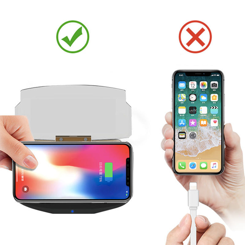 HUD Navigation Projector with Wireless Charging