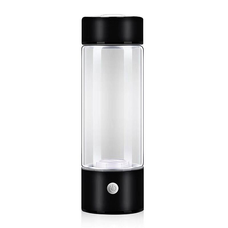 Hydrogen water bottle with electrolysis generator
