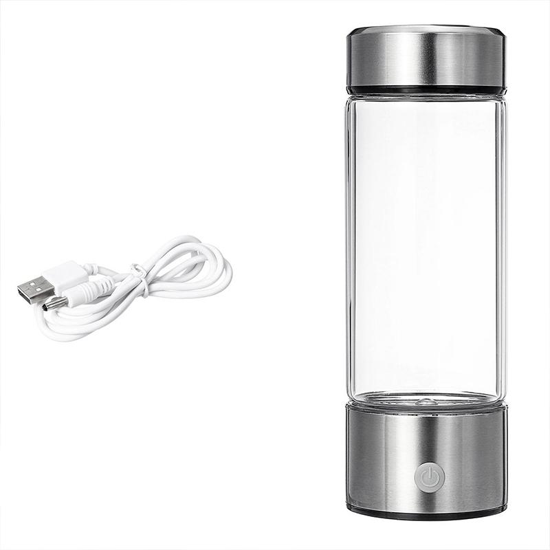 Hydrogen water bottle with electrolysis generator