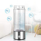 Hydrogen water bottle with electrolysis generator
