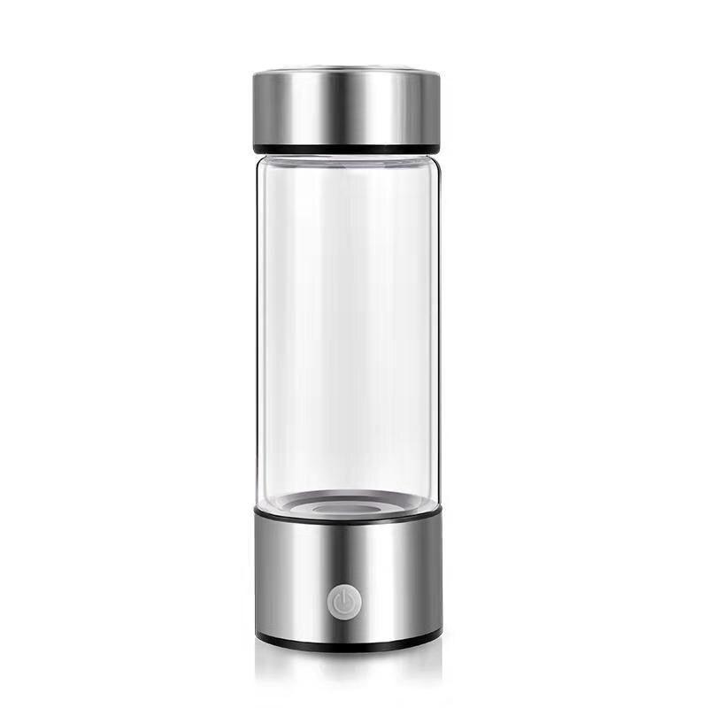 Hydrogen water bottle with electrolysis generator