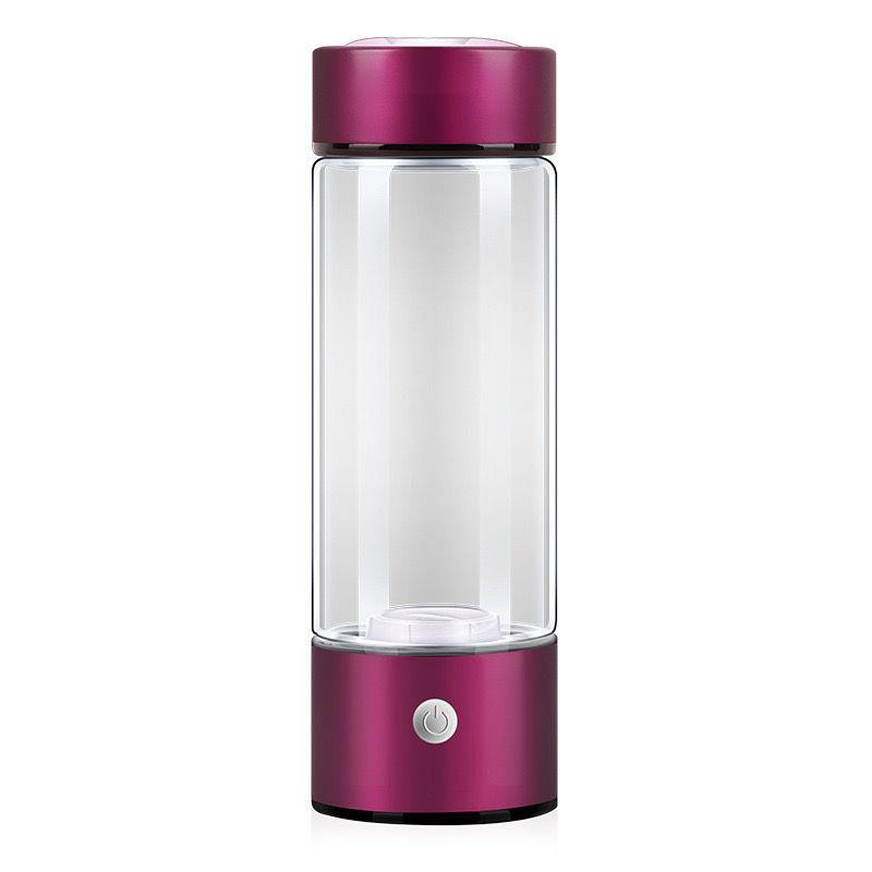 Hydrogen water bottle with electrolysis generator