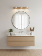 Indoor Duo Sconce with Yellow Travertine and Wood Finish