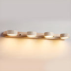 Indoor Duo Sconce with Yellow Travertine and Wood Finish